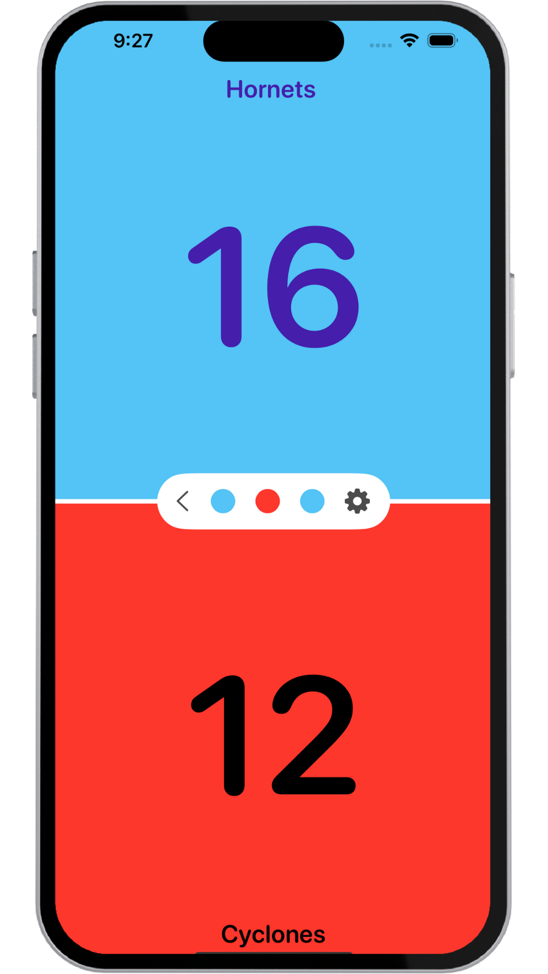 Track any matchup with custom colors