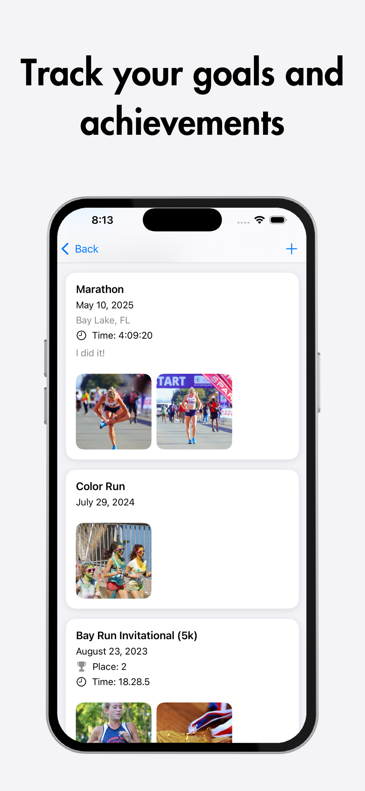 Track your goals and achievements